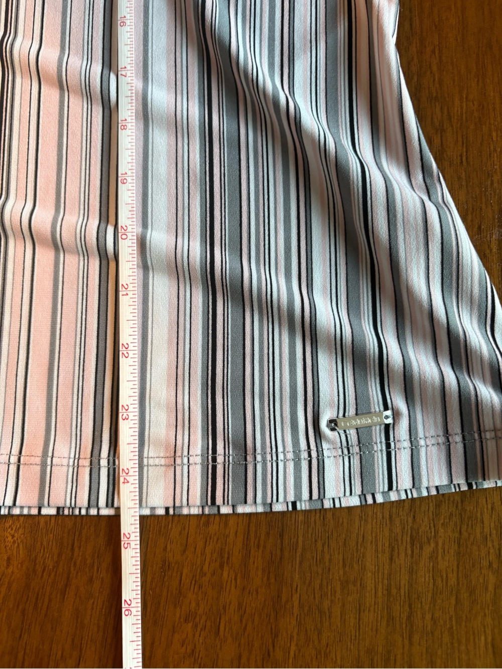 Calvin Klein Pink Striped Sleeveless V-Neck Blouse Top XL Like New - Picture 7 of 9